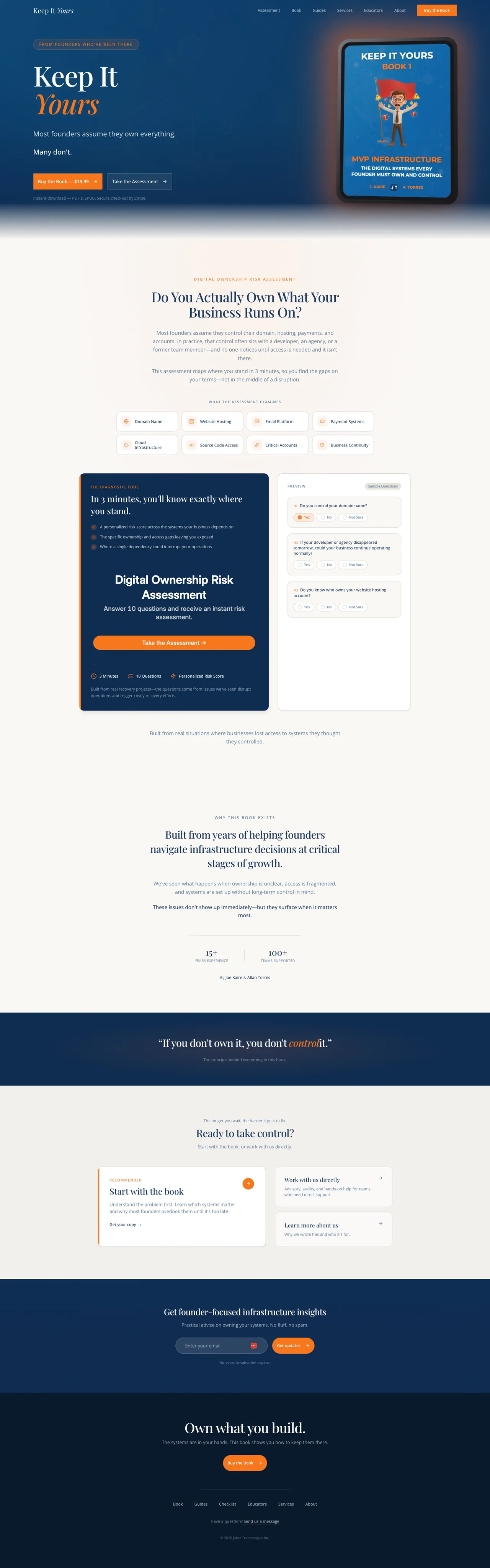 Full homepage of Keep It Yours